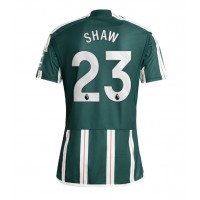 Billiga Manchester United Luke Shaw #23 Borta fotbollskläder 2023-24 Kortärmad